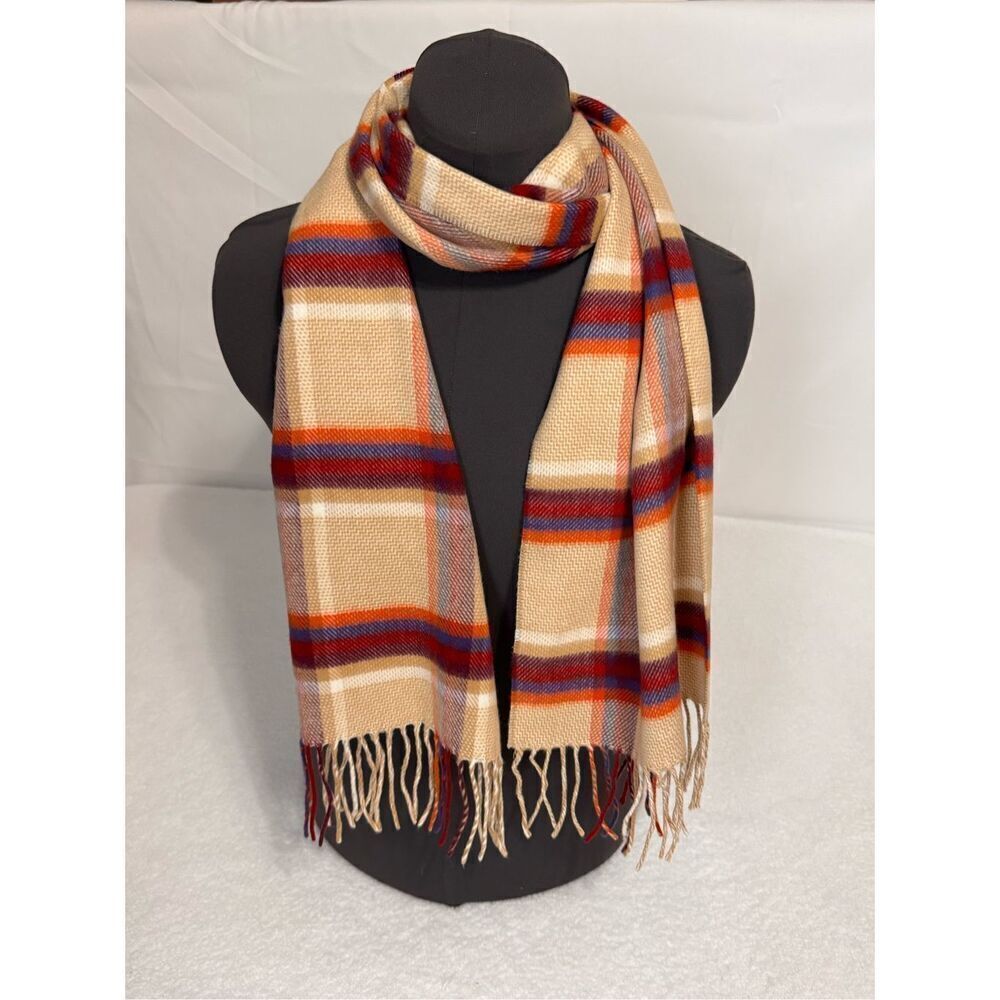 V. Fraas Cashmink Plaid Scarf